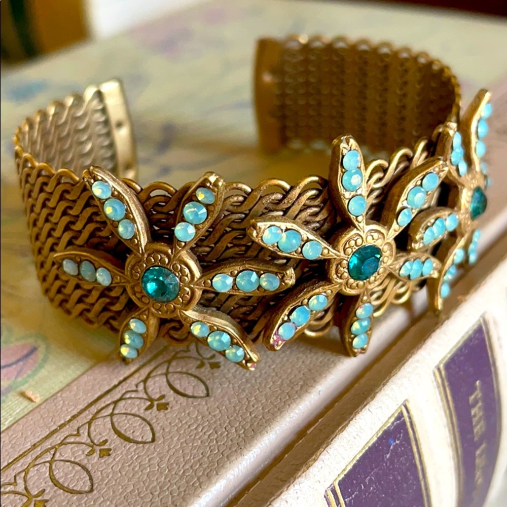 Metal Floral Bracelet Ann Koplin designs